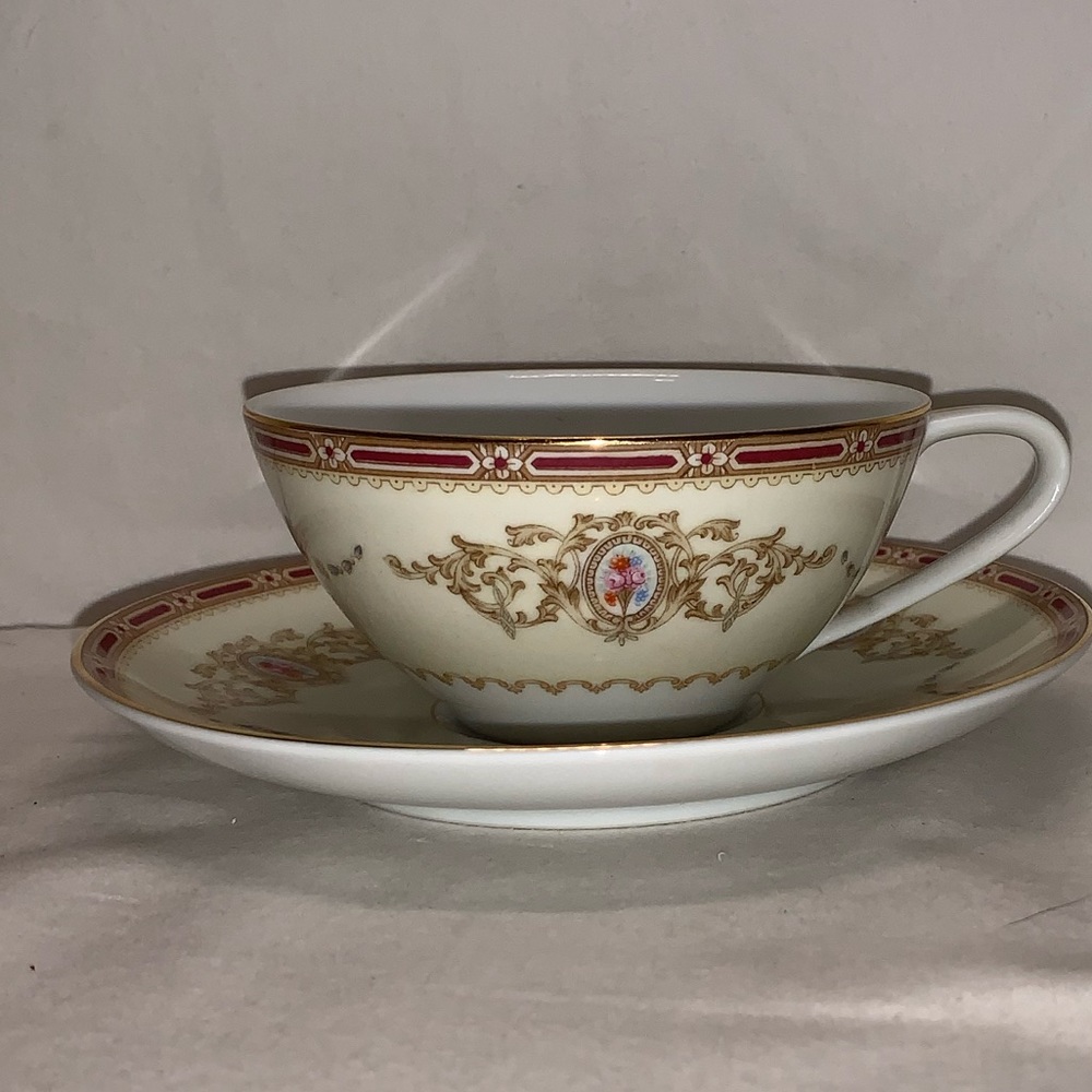 2 Vintage Rare NORITAKE CHINA 1802 Cup & Saucer